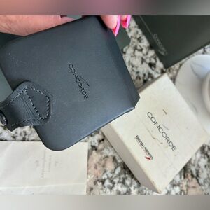 COLLECTORS ITEM, British Airways CONCORDE LEATHER JEWELRY CASE VELVET LINED! ✈️